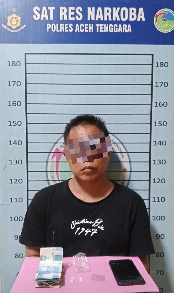 Satresnarkoba Polres Aceh Tenggara Amankan Pria Diduga Miliki Sabu