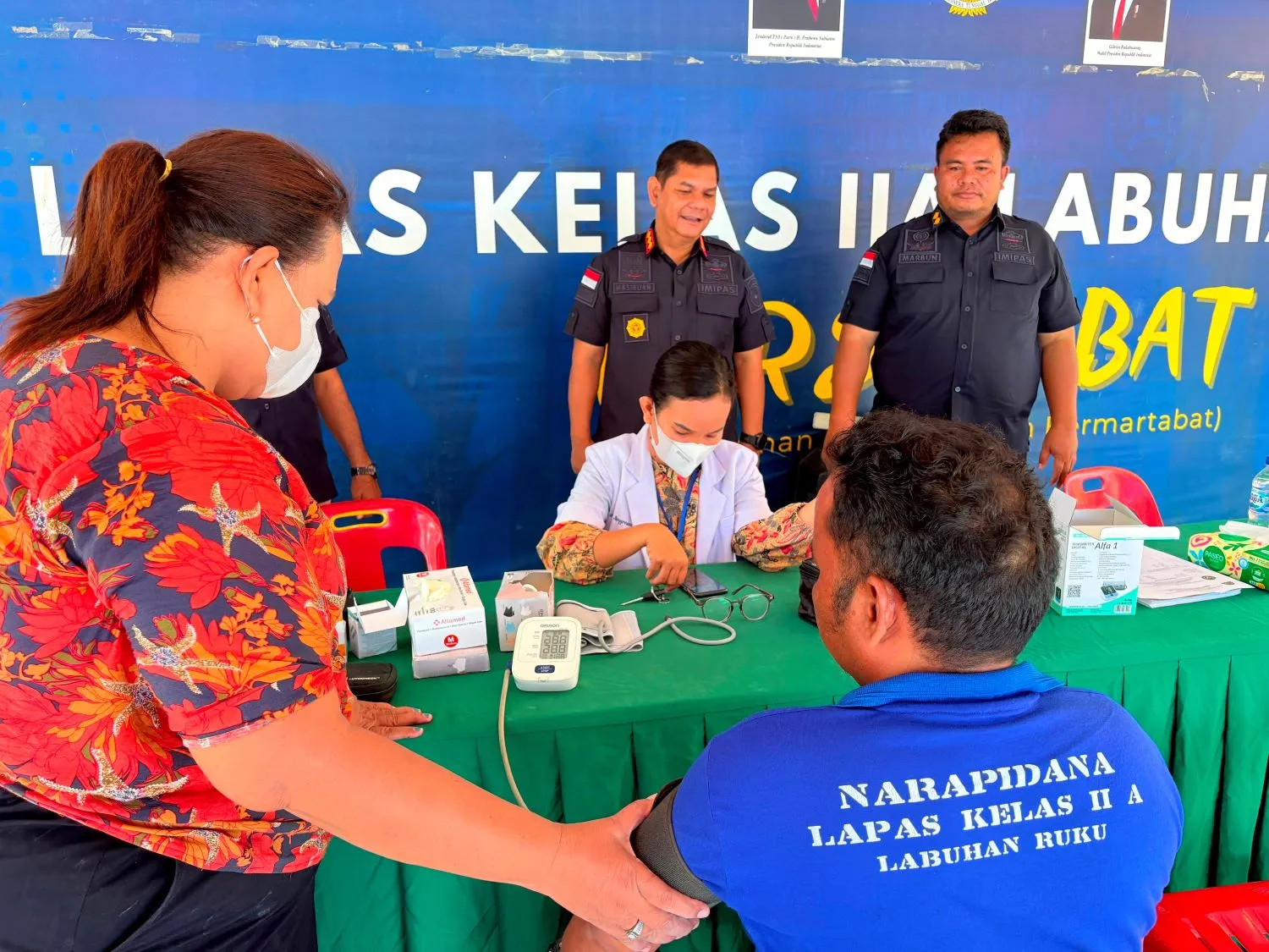 Sambut HUT Ke-81 RI, Lapas Labuhan Ruku Bakti Sosial Pemeriksaan Kesehatan Gratis