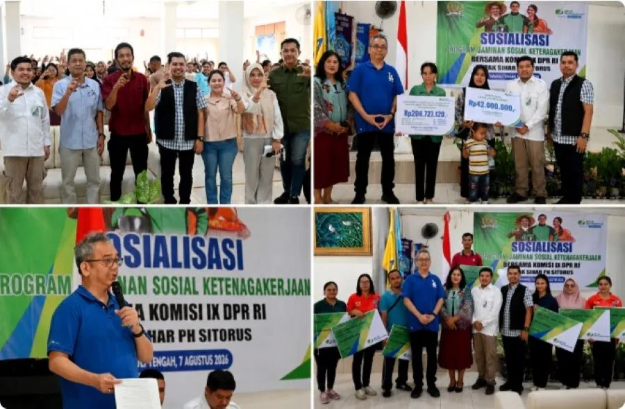 BPJS Ketenagakerjaan Bersama Anggota DPR RI Sihar Sitorus, Edukasi Warga Tapteng Pentingnya Jamsostek