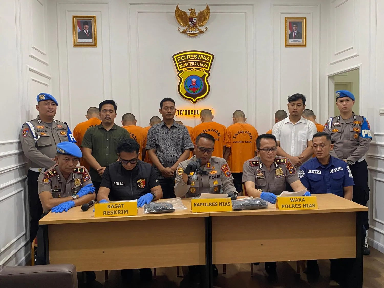 Polres Nias Tetapkan 9 Tersangka Kasus Penganiayaan Bersama-sama, Tegaskan Bukan Kelompok Geng Motor