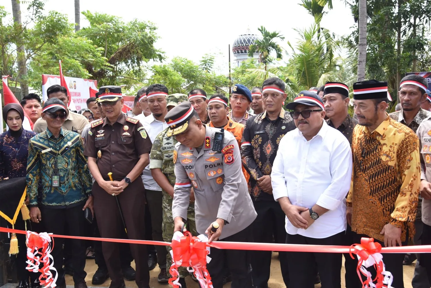 Kapolda Aceh Secara Virtual Resmikan Jembatan Merah Putih Presisi