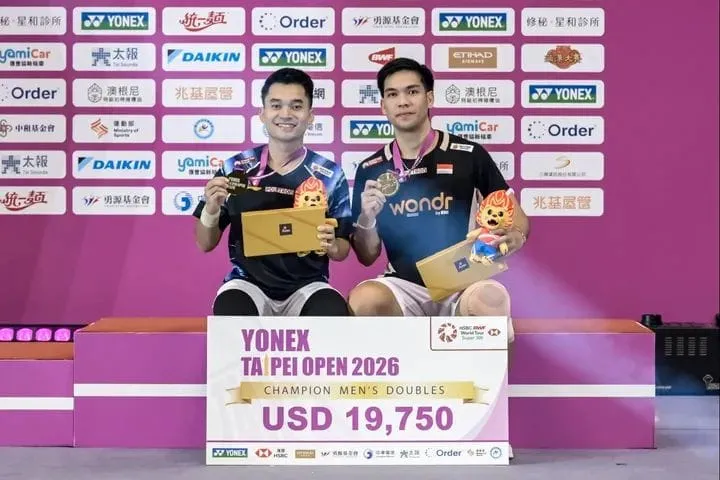 Pasangan Leo Rolly Carnando/Daniel Marthin Sanga Juara Chinese Taipei Open 2026