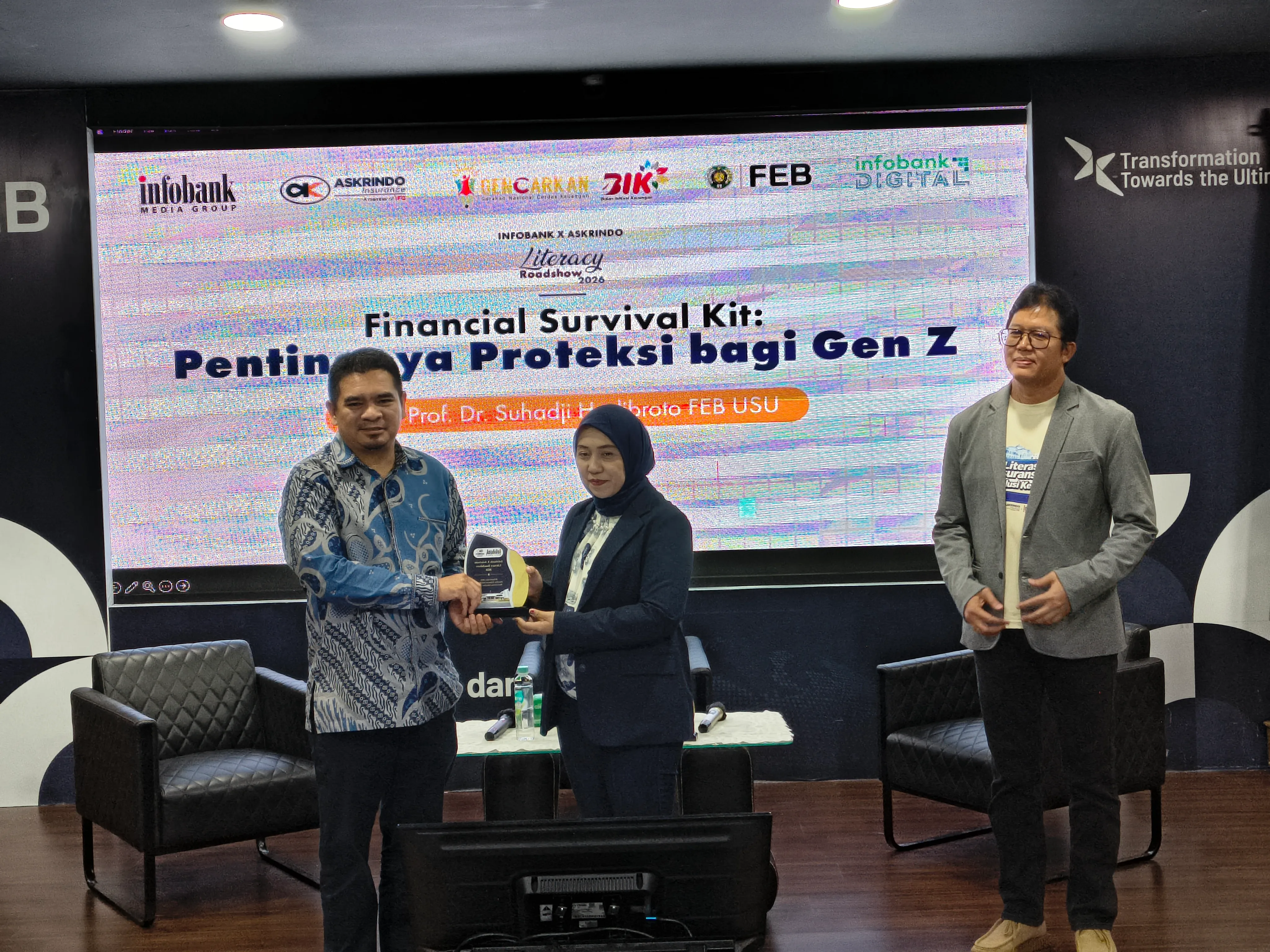 Askrindo dan Infobank Gelar Literasi Road Show 2026 di FEB USU