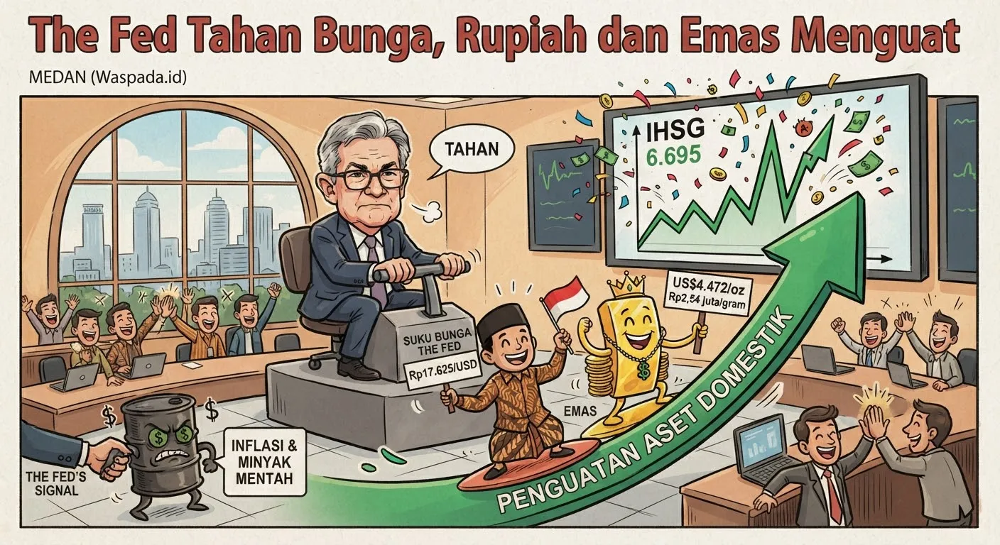 The Fed Tahan Bunga, Rupiah dan Emas Menguat