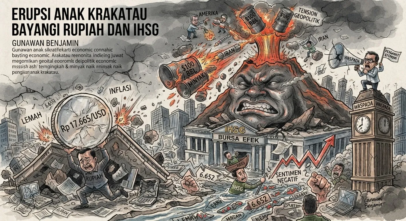 Erupsi Anak Krakatau Bayangi Rupiah dan IHSG