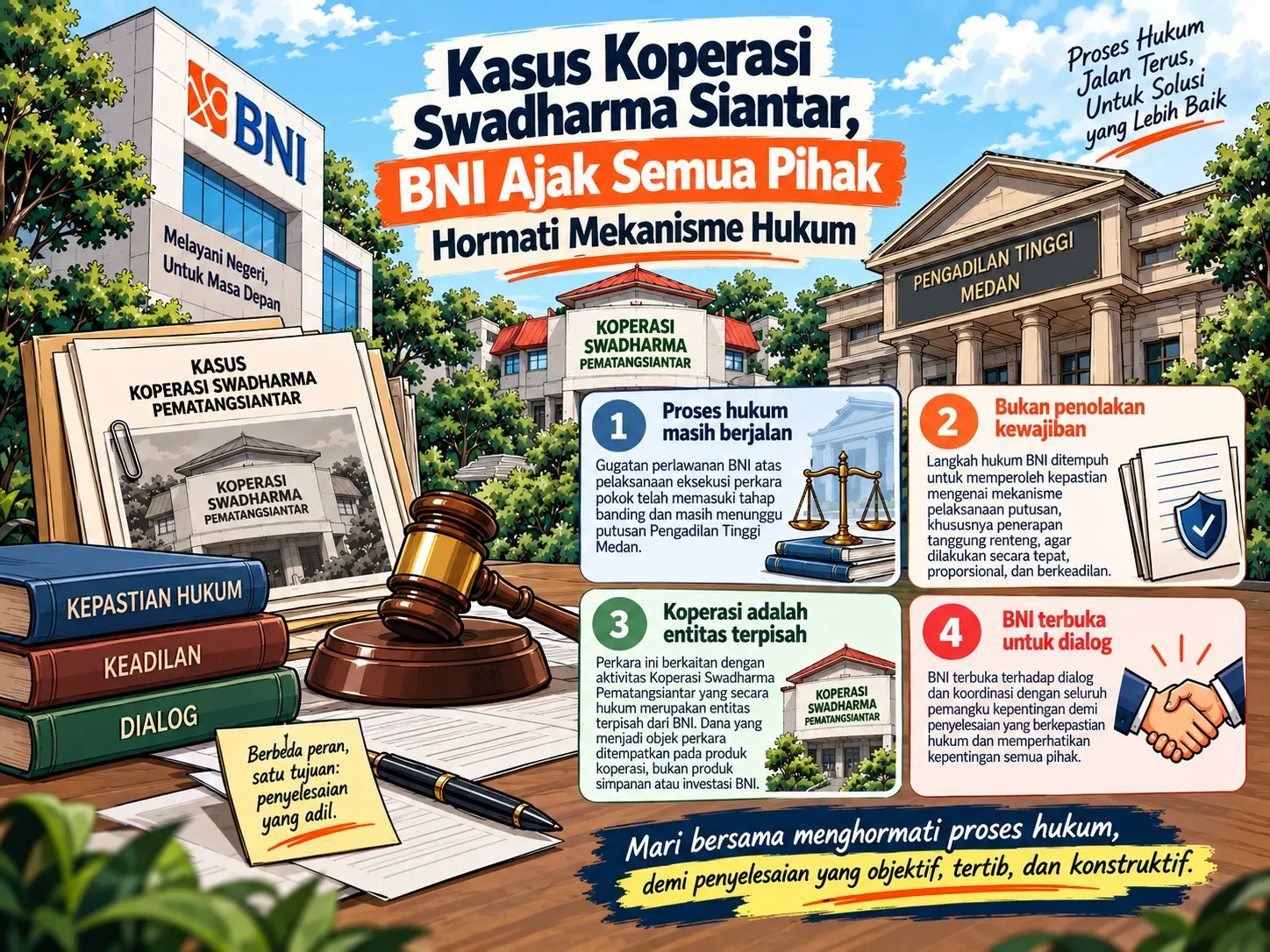 Kasus Koperasi Swadharma Siantar, BNI Ajak Semua Pihak Hormati Mekanisme Hukum