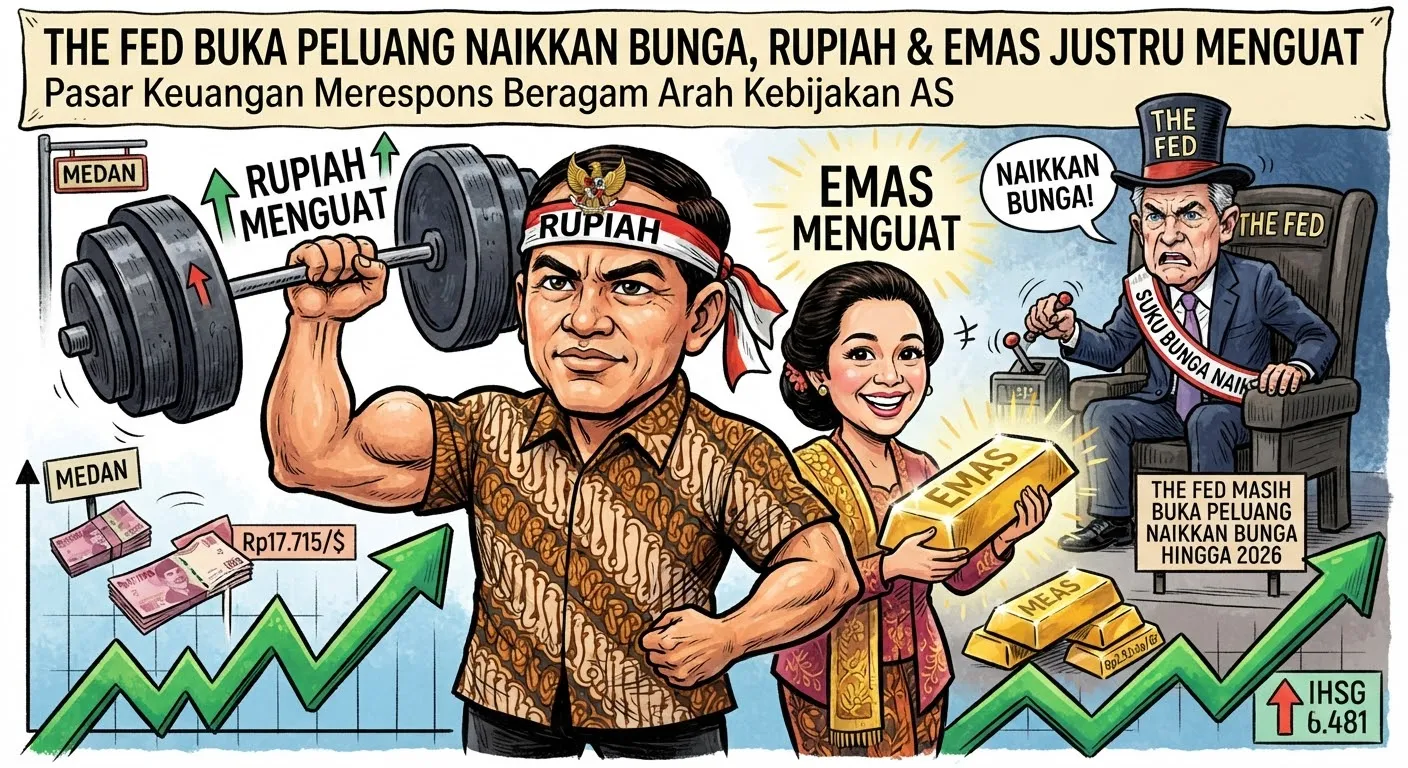 The Fed Masih Buka Peluang Naikkan Bunga, Rupiah dan Emas Justru Menguat
