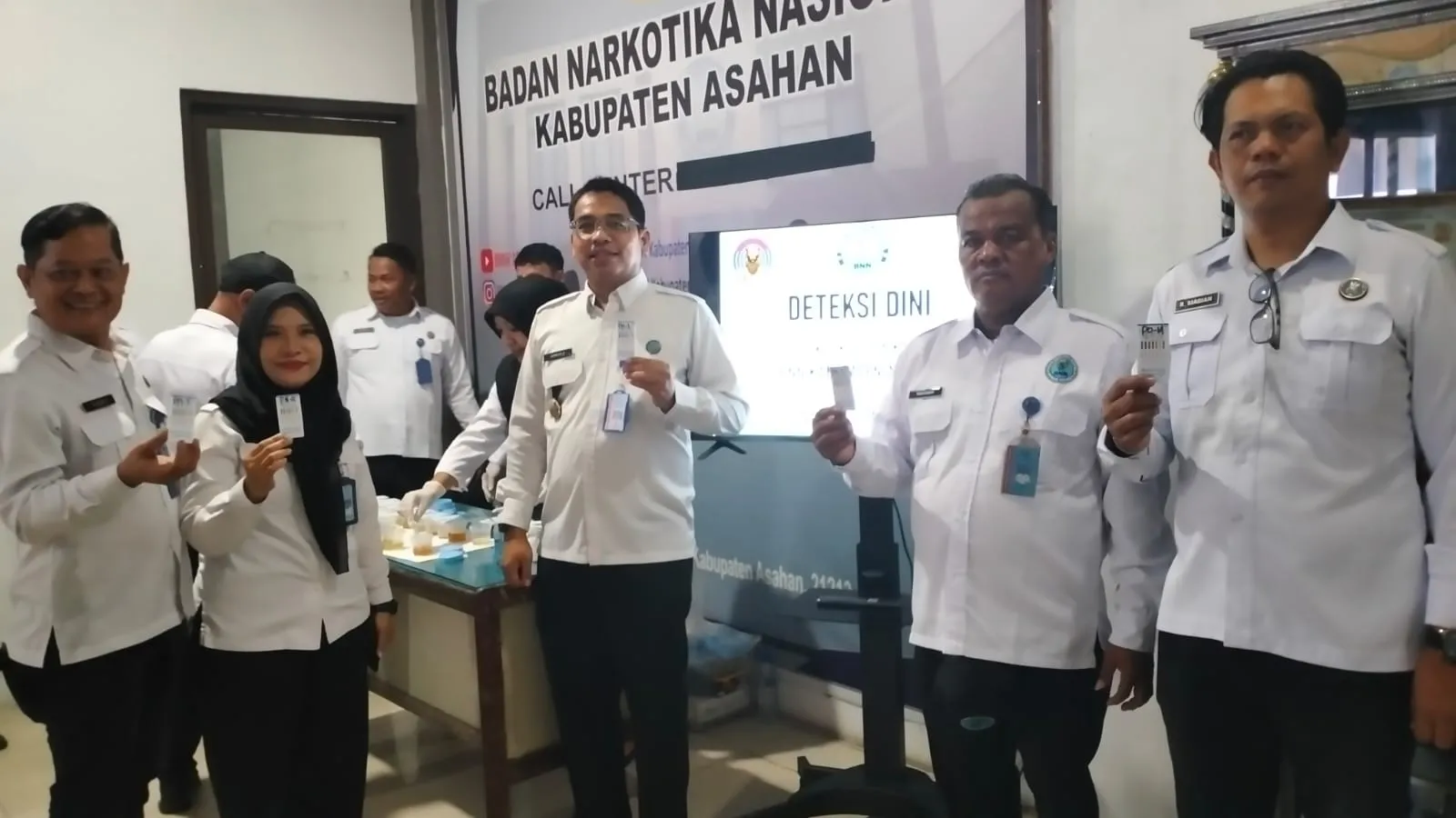 Deteksi Dini, 30 Pegawai BNNK Asahan Jalani Tes Urine