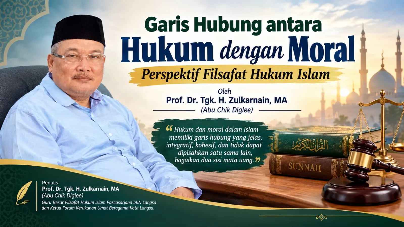 Garis Hubung antara Hukum dengan Moral Perspektif Filsafat Hukum Islam