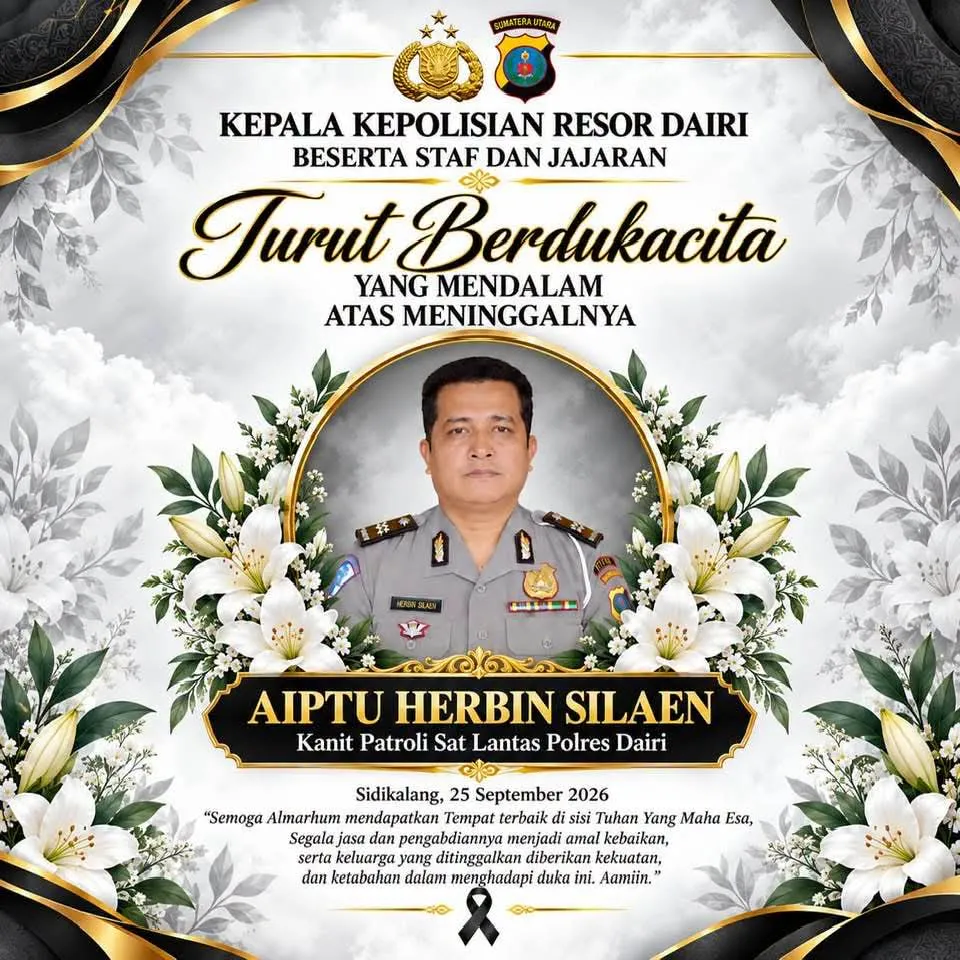 Personel Satlantas Polres Dairi Gugur Bertugas Saat Peristiwa Kebakaran