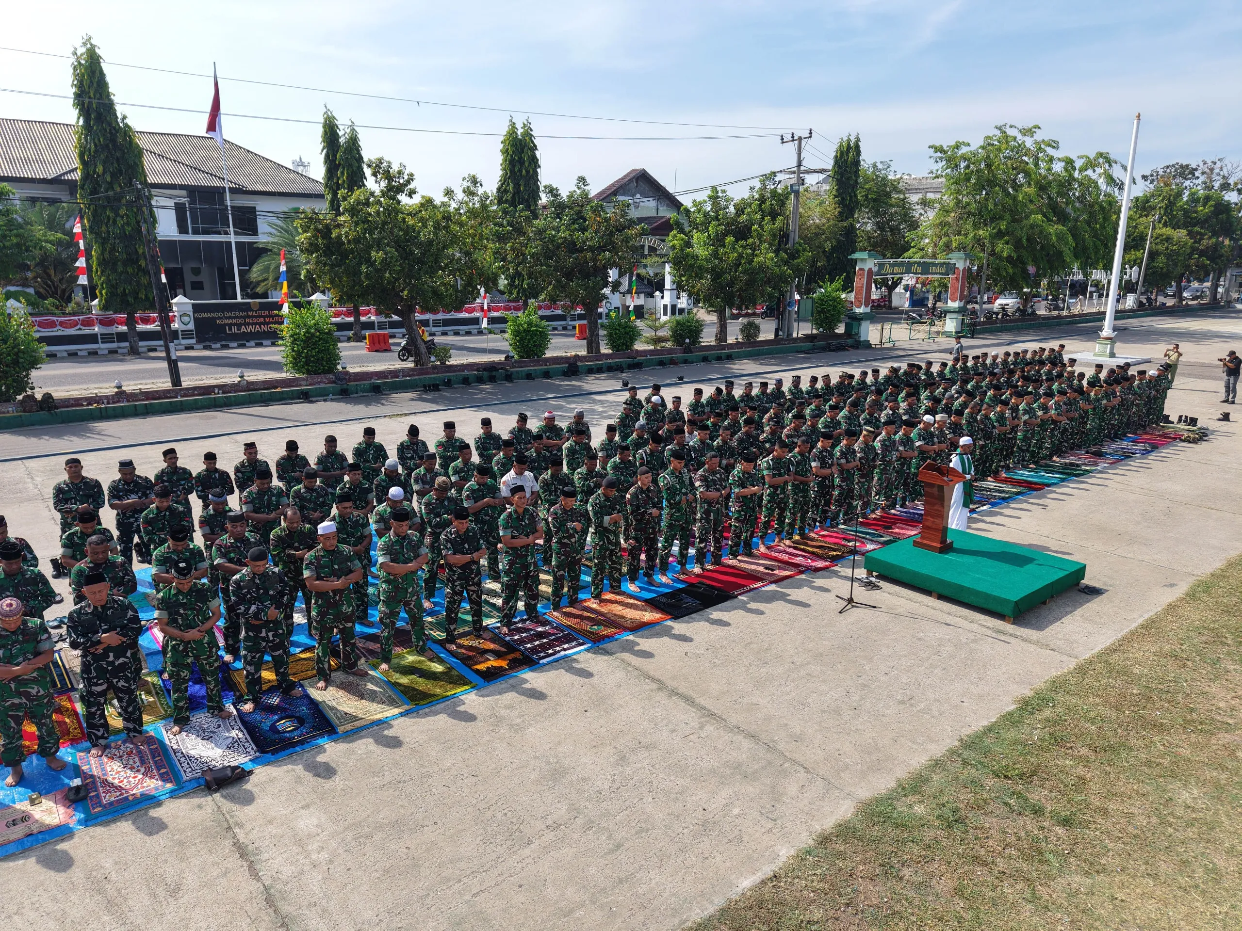 Korem 011 Lilawangsa Gelar Shalat Istisqa, Doakan Kemarau dan Karhutla Berakhir