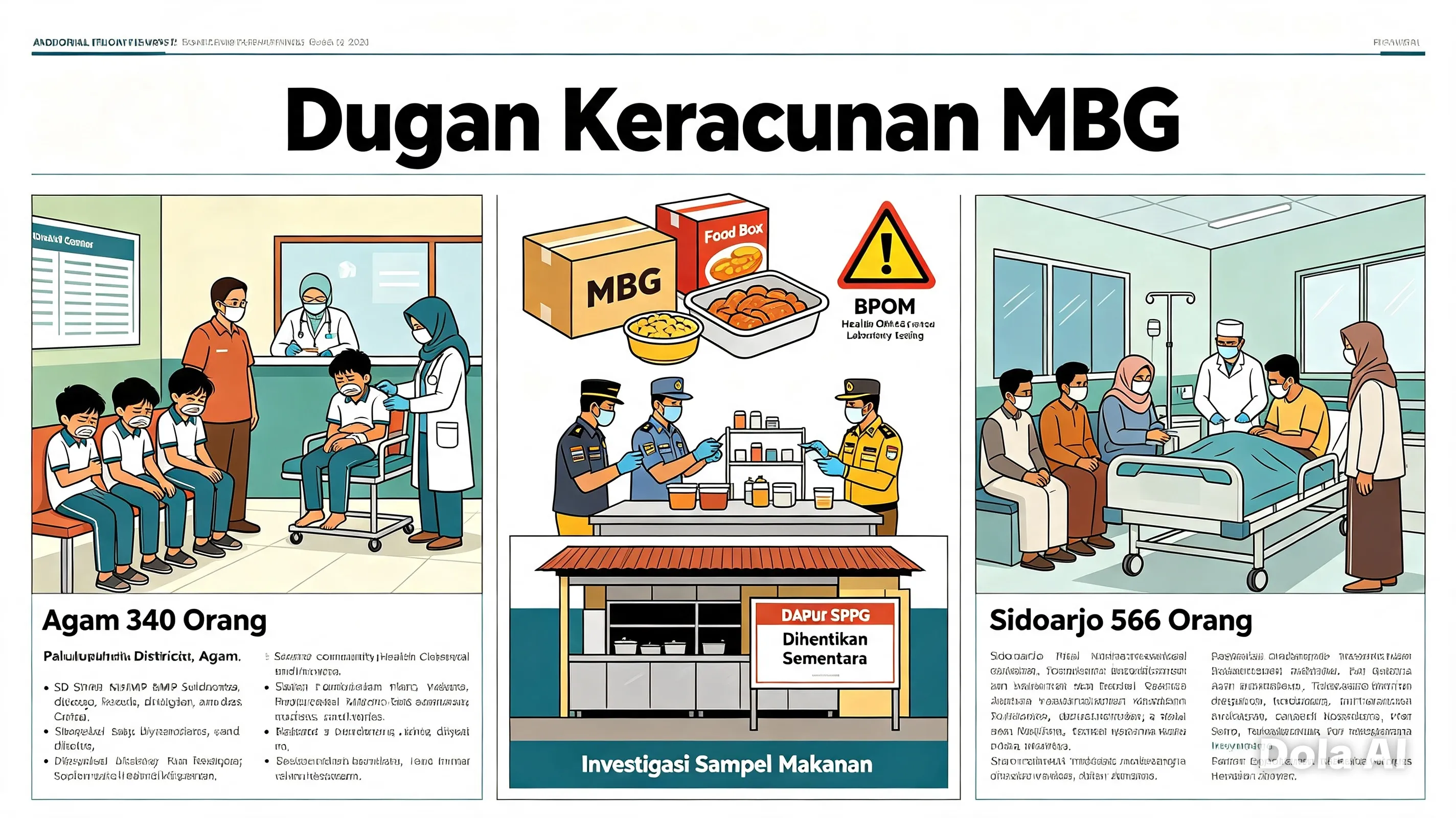 340 Siswa dan Guru di Agam Diduga Keracunan MBG, di Sidoarjo Korban Tembus 566 Orang
