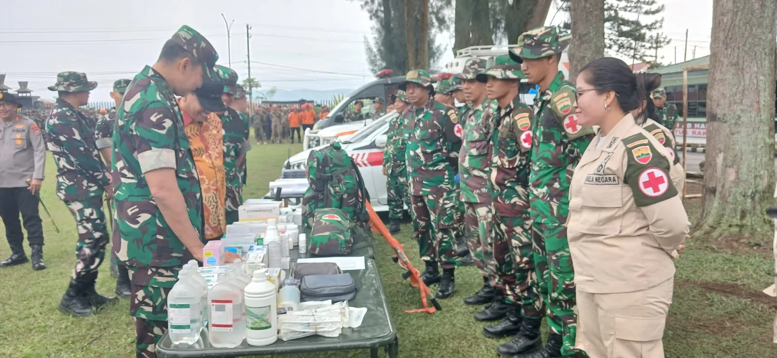 Pangdam I/BB Tinjau Kesiapsiagaan Penanganan Erupsi Gunung Sinabung, 1.279 Personel Disiagakan