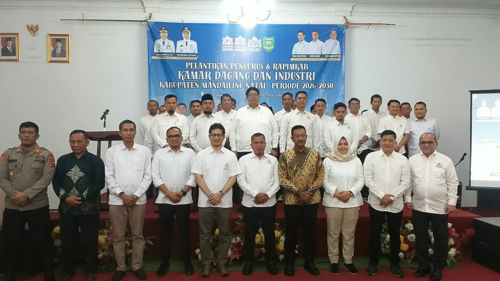Siap Engkol Mesin Perekonomian, Bahran Saleh Daulay Dilantik Ketua Kadin Mandailing Natal