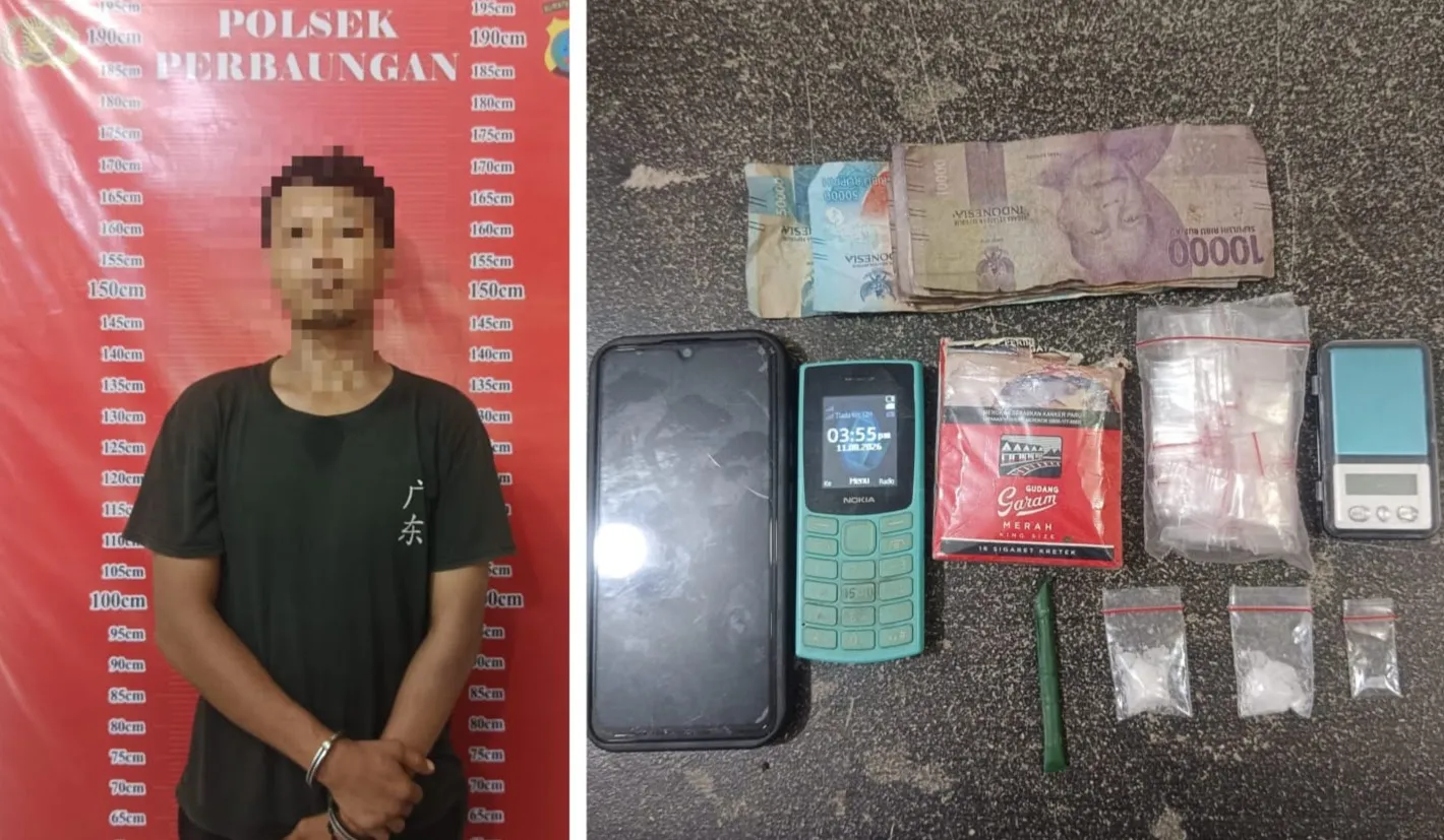 Tiga Kali Gerebek, Lima Tersangka Sabu Diciduk di Perbaungan