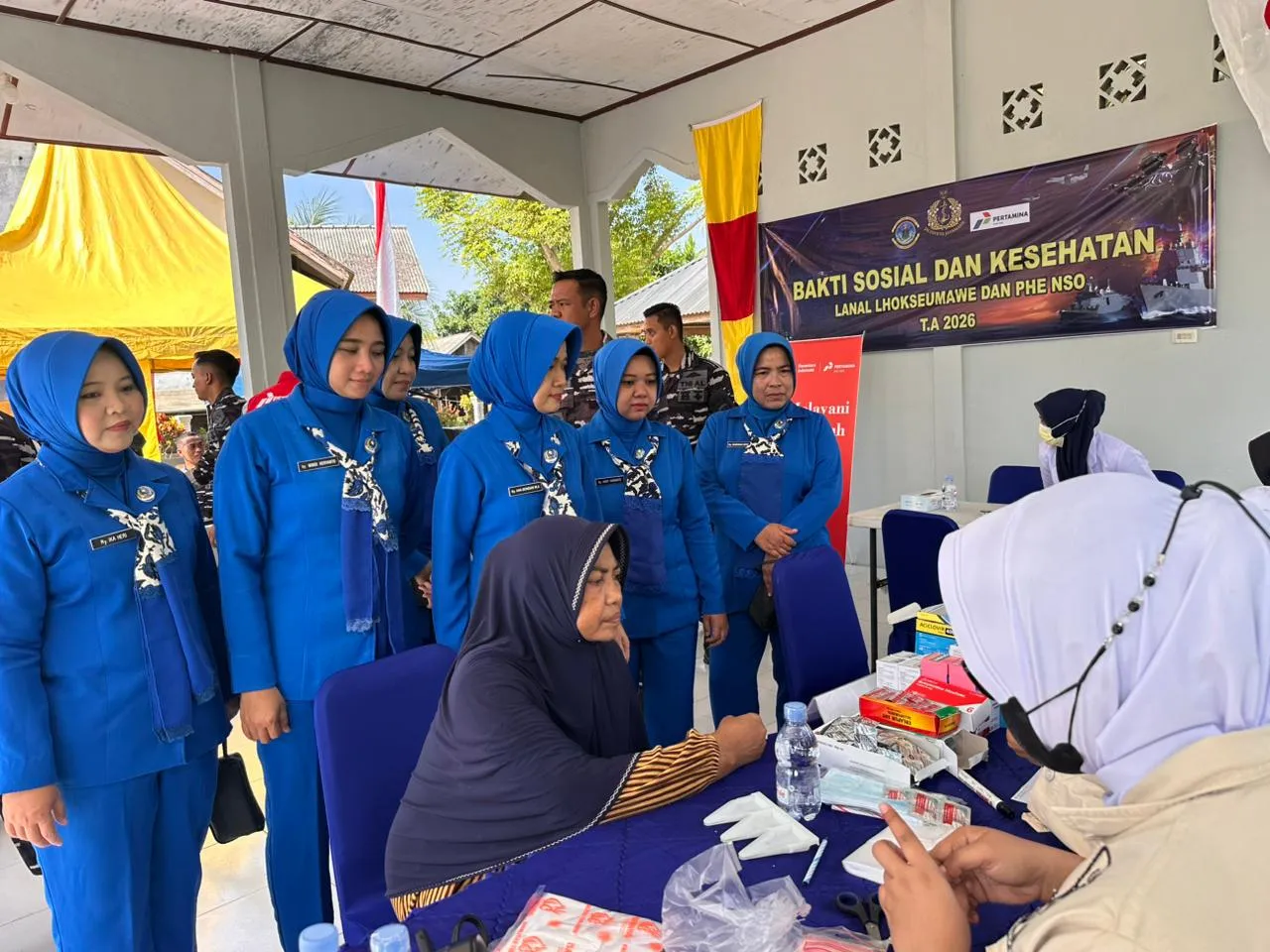 Kolaborasi PHE NSO dan Lanal Lhokseumawe: Ratusan Warga Desa Bantayan Ikuti Bakti Sosial