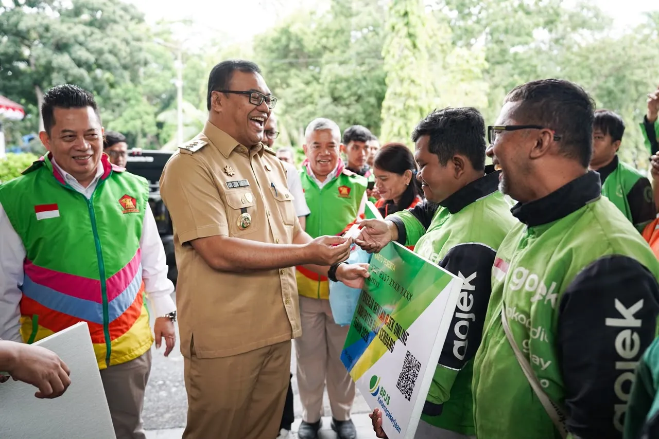 Pemkab Deliserdang Beri Perlindungan BPJS Ketenagakerjaan Gratis untuk Pengemudi Ojol