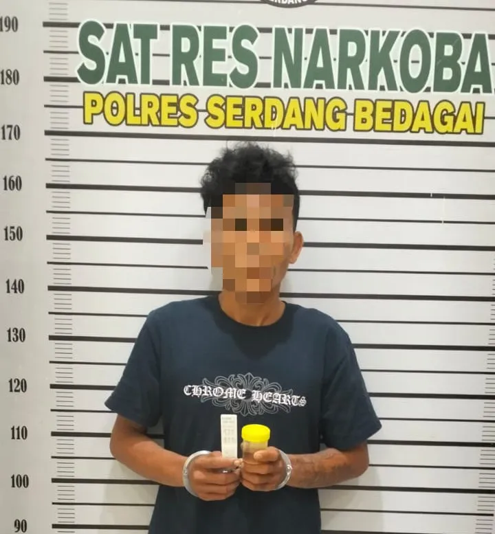 Satresnarkoba Polres Sergai Ciduk Pengedar Narkotika di Desa Liberia, 12 Paket 6,38 Gram Sabu Disita