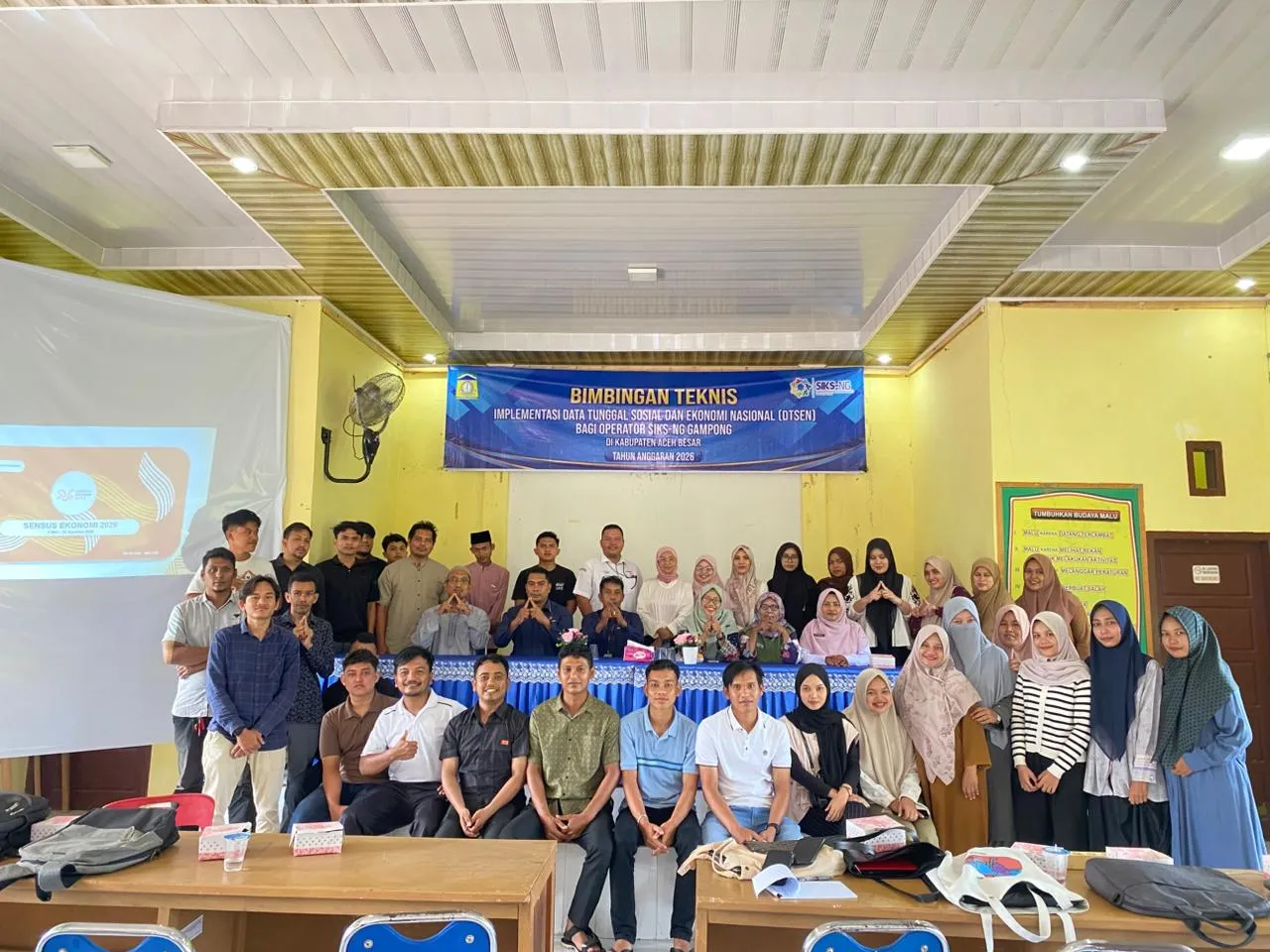 Dinsos Aceh Besar Rampungkan Bimtek DTSEN bagi 604 Operator SIKS-NG