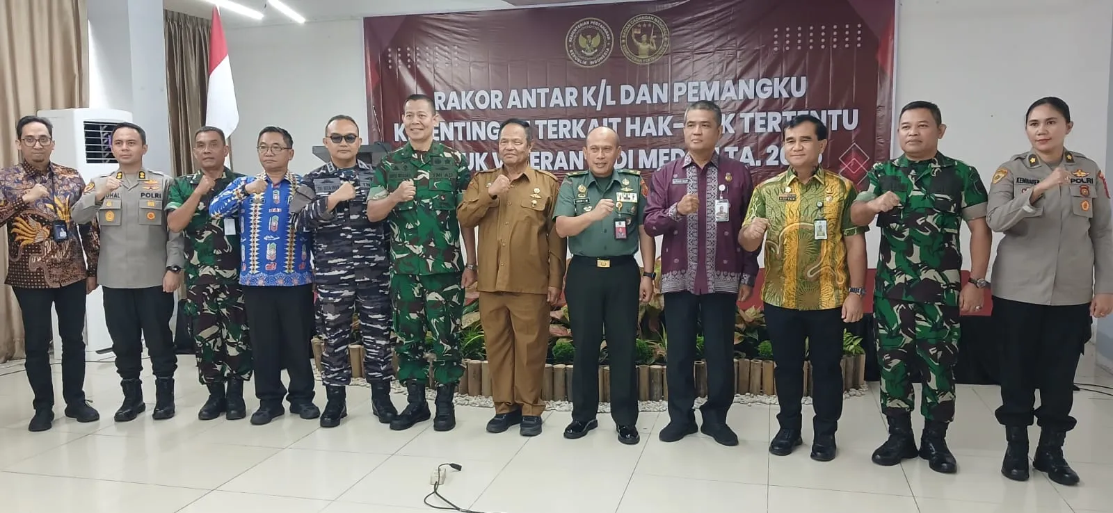 Kepala Bacadnas Kemenhan Buka Rakor Antar K/L Bahas Hak-Hak Veteran RI di Kota Medan