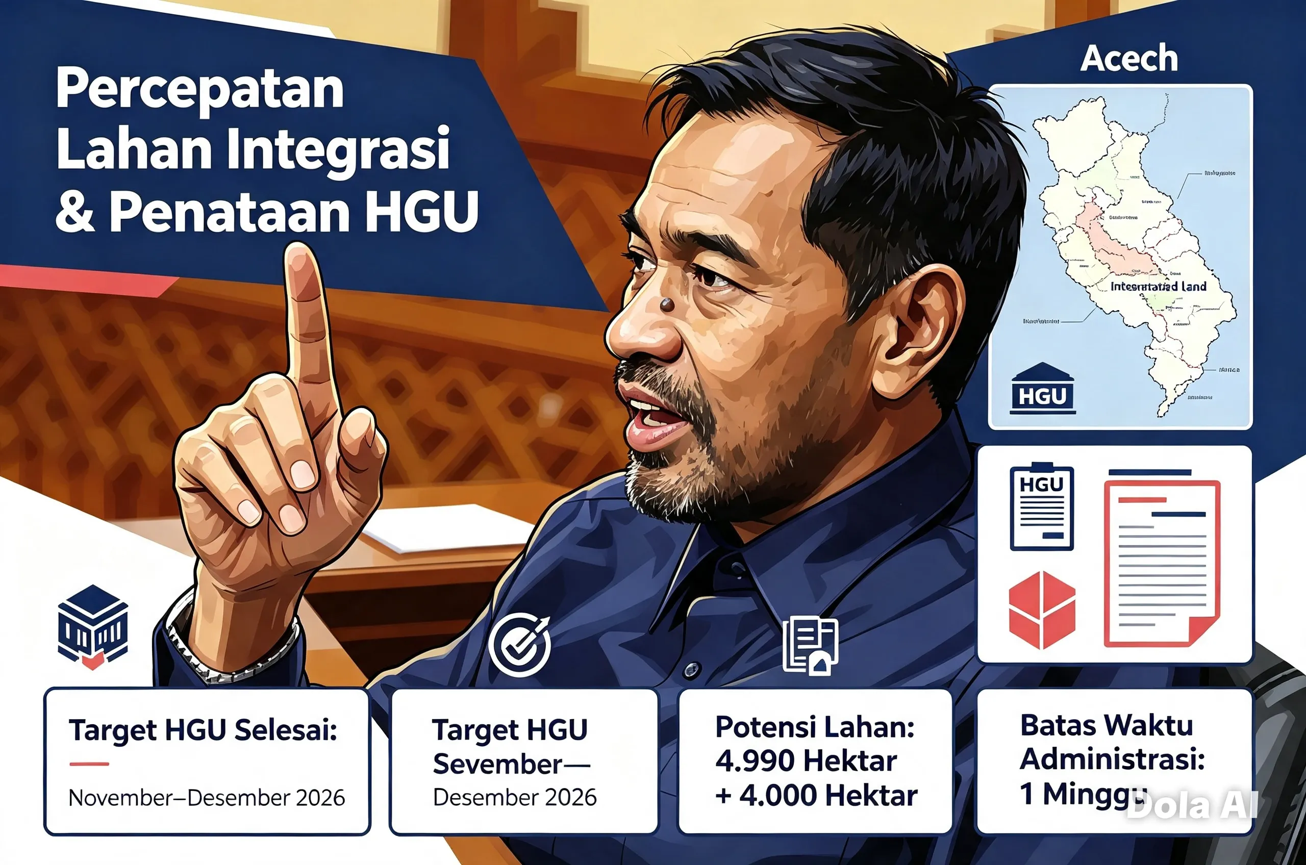 Gubernur Mualem Instruksikan Percepat Penyediaan Lahan Integrasi dan Penataan HGU