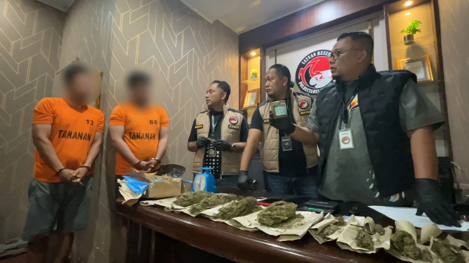 Kos Jadi Tempat Transit Narkoba Ganja, Sabu, dan PG Disita Satresnarkoba Polrestabes Medan