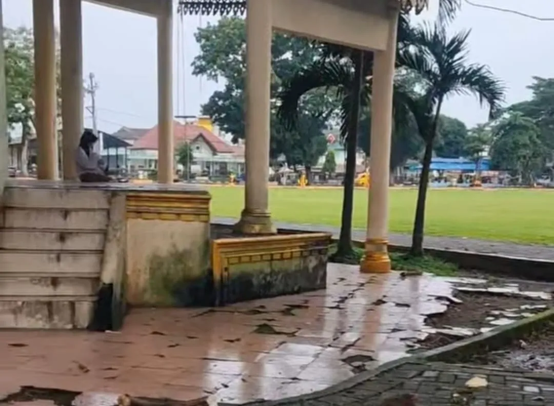 Pedagang Lukisan Meninggal Dunia Tertimpa Pohon di Lapangan Merdeka Binjai