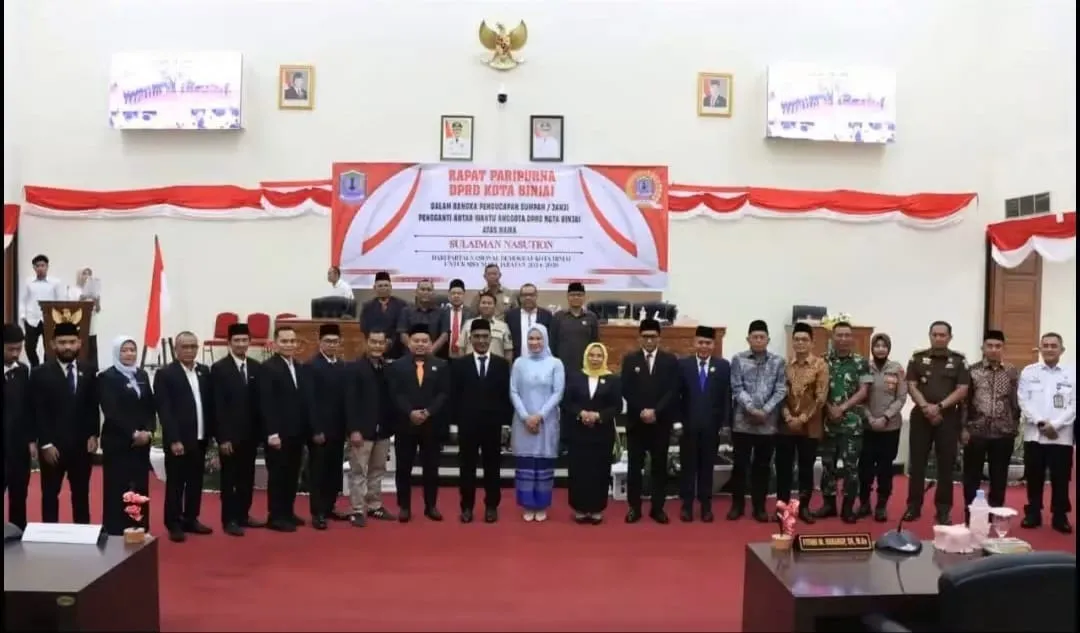 Sulaiman Nasution Ucap Sumpah Anggota DPRD Binjai PAW, Pemko Harap Perkuat Sinergi
