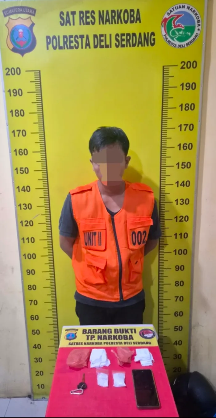 Sembunyikan Sabu di Balutan Tisu, Pria 32 Tahun Ditangkap Satresnarkoba Polresta Deliserdang