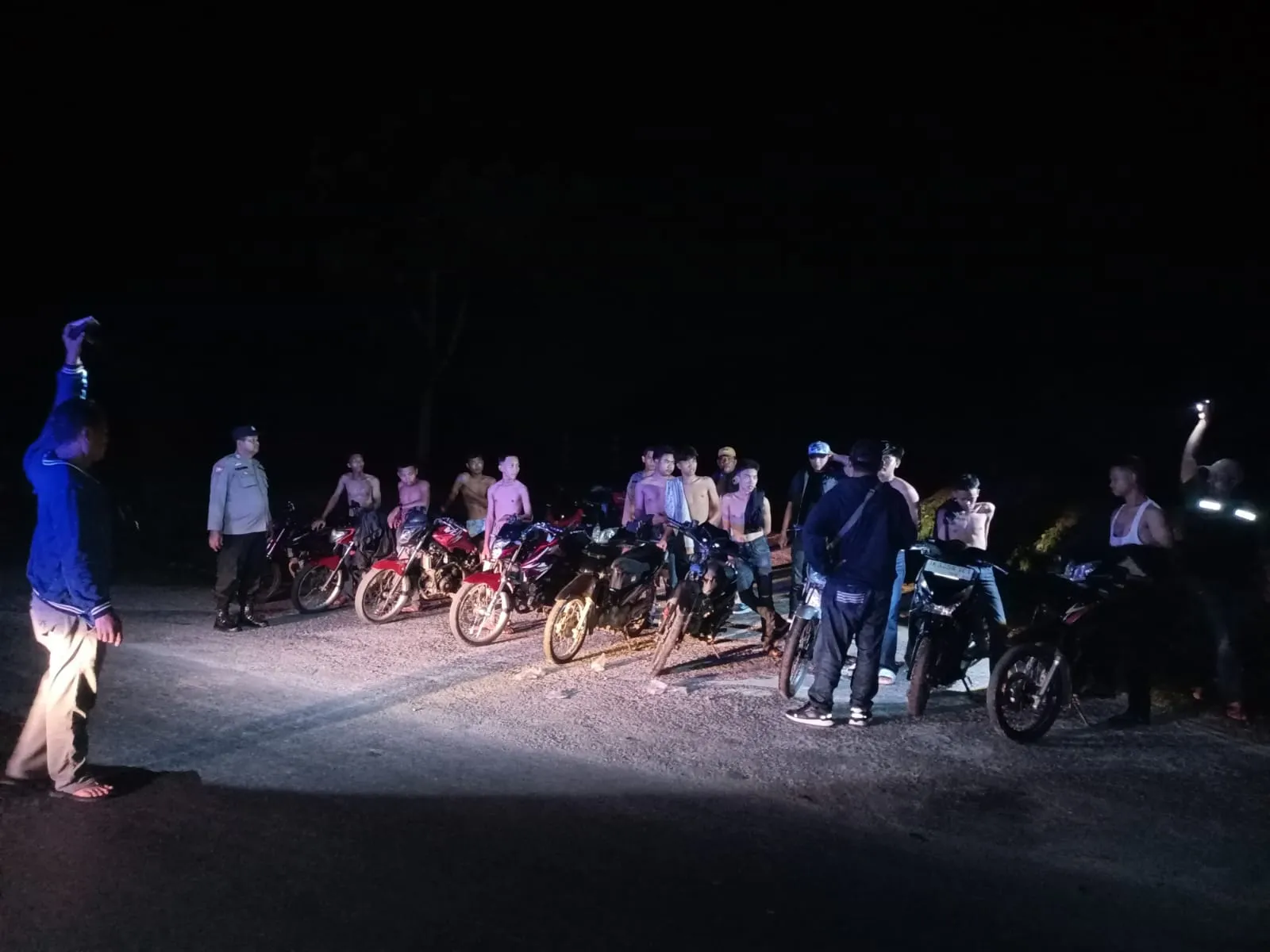 Polsek Buntu Pane Sergap Puluhan Remaja Diduga Hendak Balap Liar, 21 Sepeda Motor Diamankan