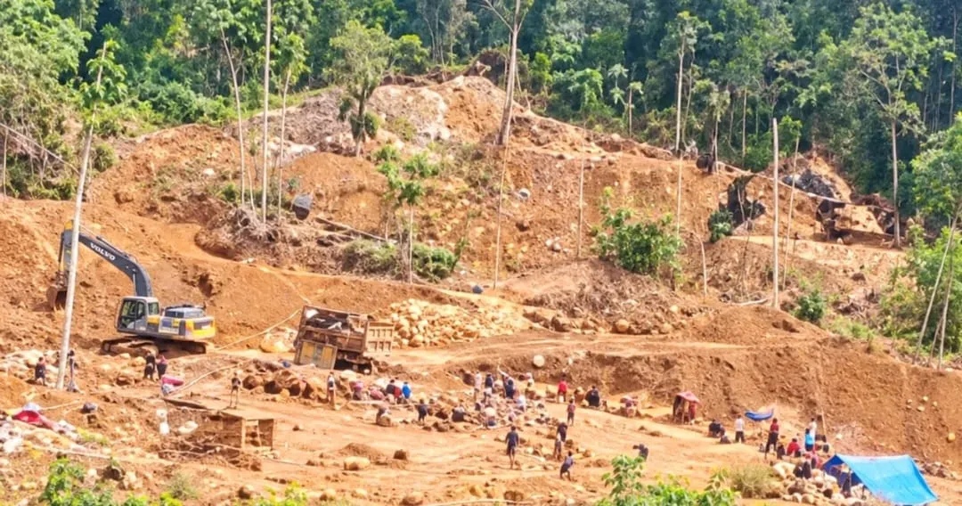 Dolok Muara Situaon di Sipogu Dihancurkan PETI