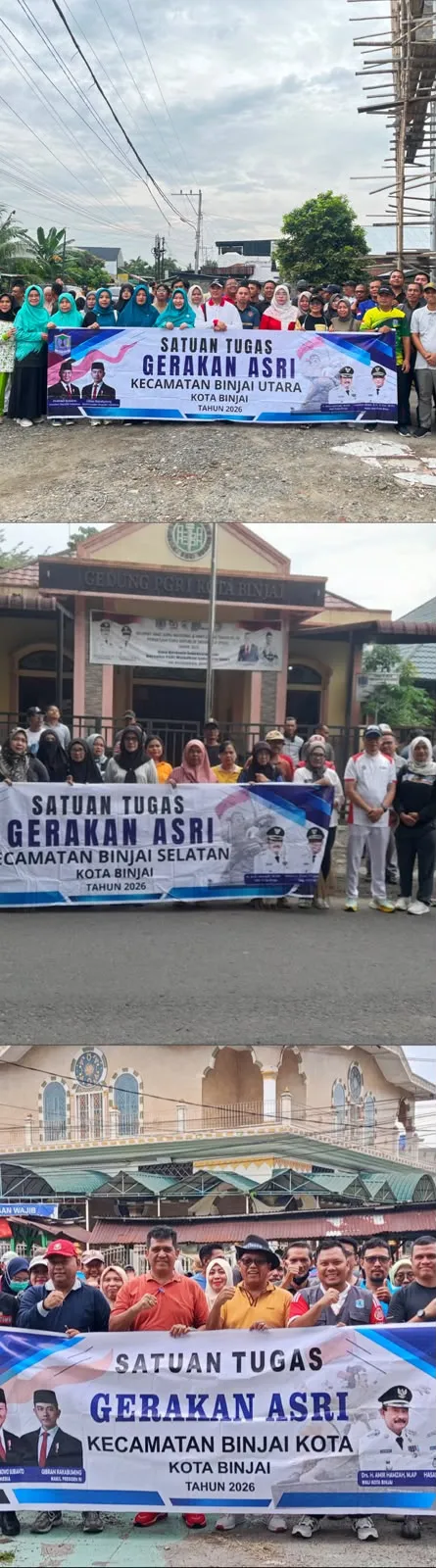 Pemko Binjai Gelar Gotroy ASRI Serentak di Lima Kecamatan