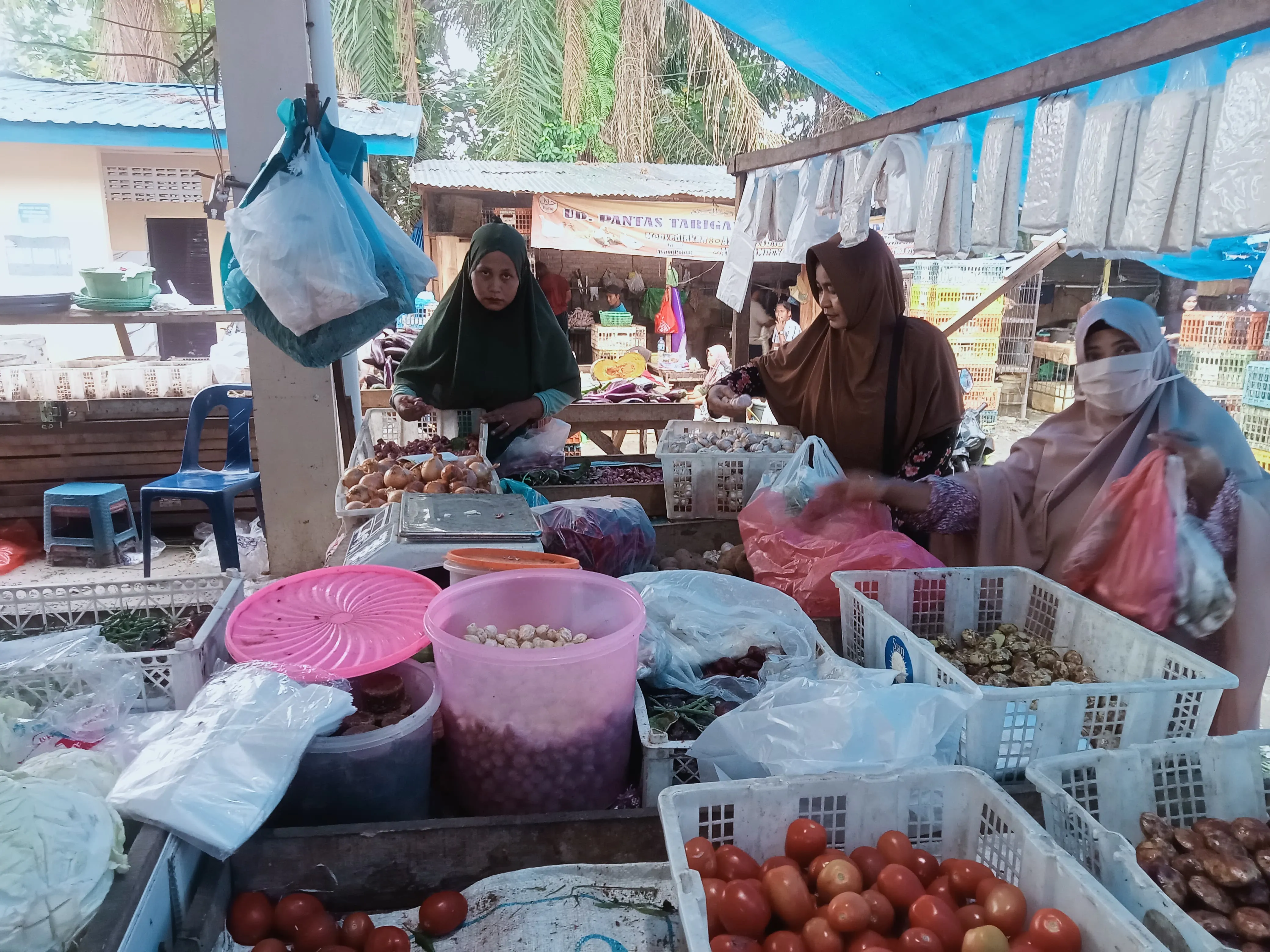 Harga Ikan dan Ayam Potong di Pasar Bakaran Batu Lubukpakam Masih Tinggi