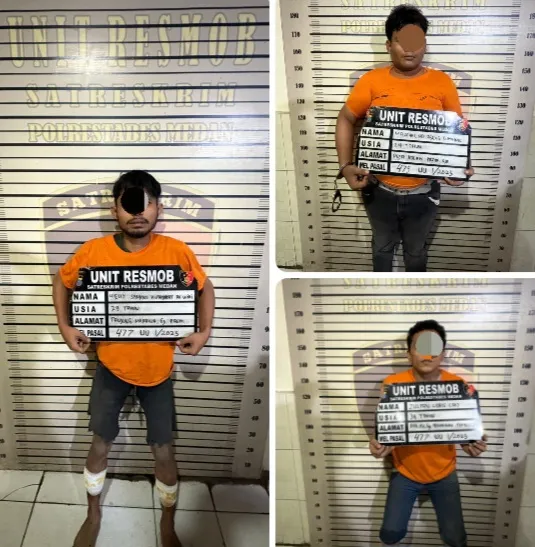 Polrestabes Medan Ringkus Sindikat Curanmor, 2 Ditembak, Beraksi di 71 TKP