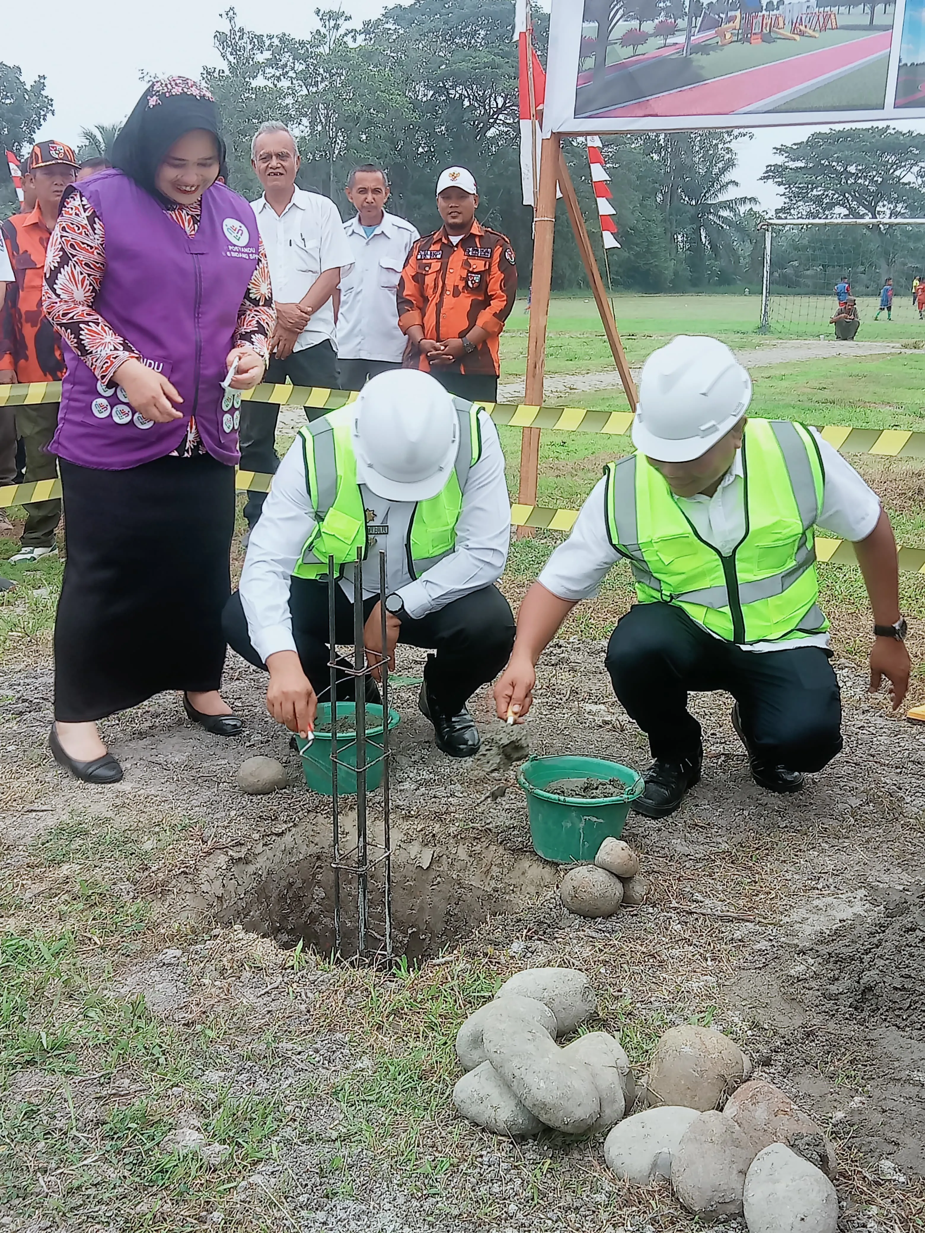 Pembangunan Alun-Alun Kecamatan Pagar Merbau Dimulai