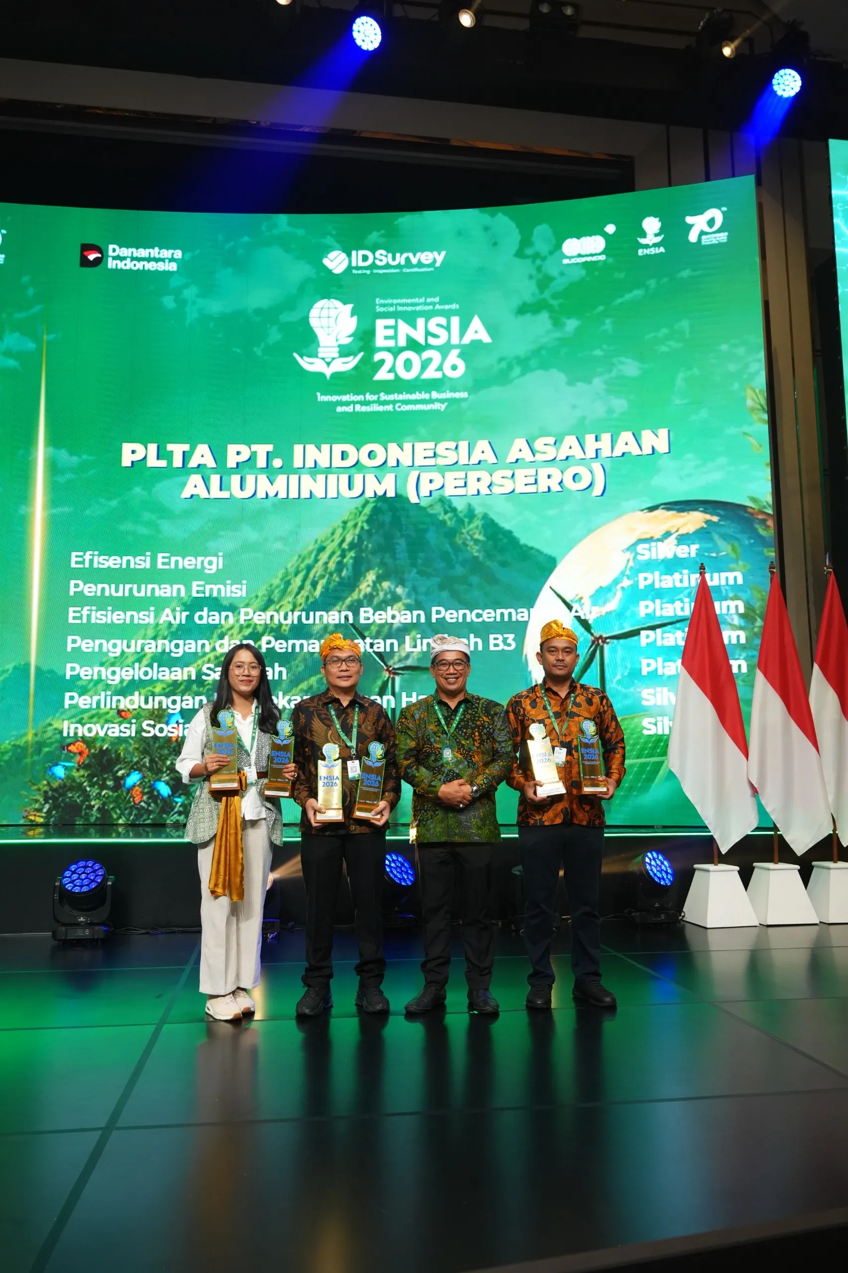 ENSIA Anugerahkan 8 Penghargaan Pada PLTA Inalum, Perkuat Praktik Industri Berkelanjutan