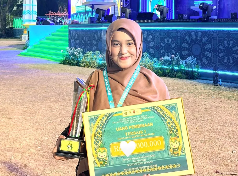 Guru Dayah DQA Ukir Prestasi Nasional, Raisya Annazira Juara 1 Tahfidz 30 Juz Putri MTQ Nasional XXXI di Semarang