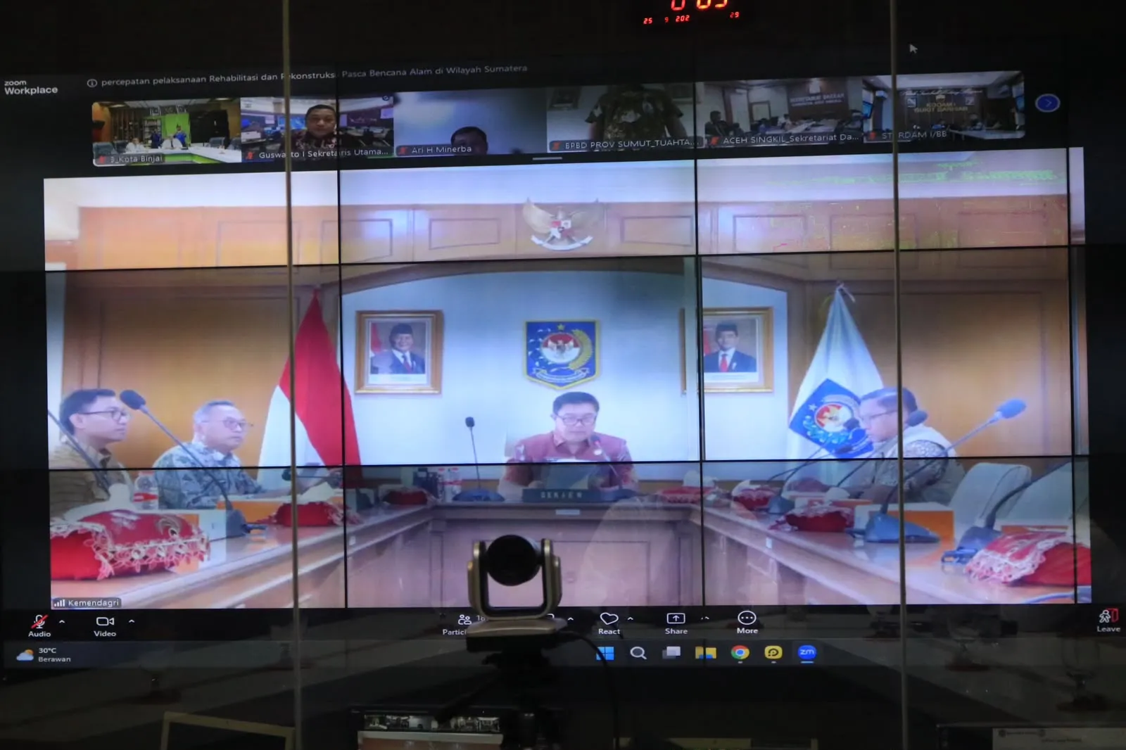 Pemko Binjai Ikuti Rakor Normalisasi Sungai Terdampak Bencana, Kemendagri Tekankan Sistem Peringatan Dini