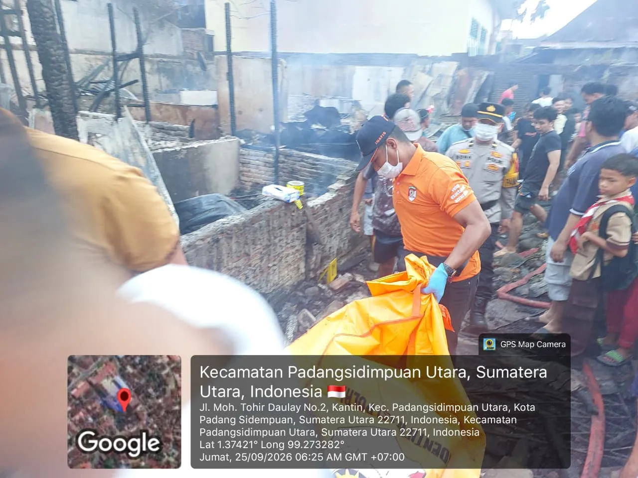 9 Rumah Terbakar dan Satu Nyawa Melayang di Sidimpuan