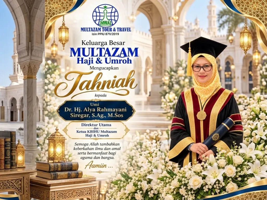Raih Gelar Doktor Predikat Cumlaude di UINSU, Dirut KBIHU Multazam Umi Alya Sampaikan Ungkapan Haru