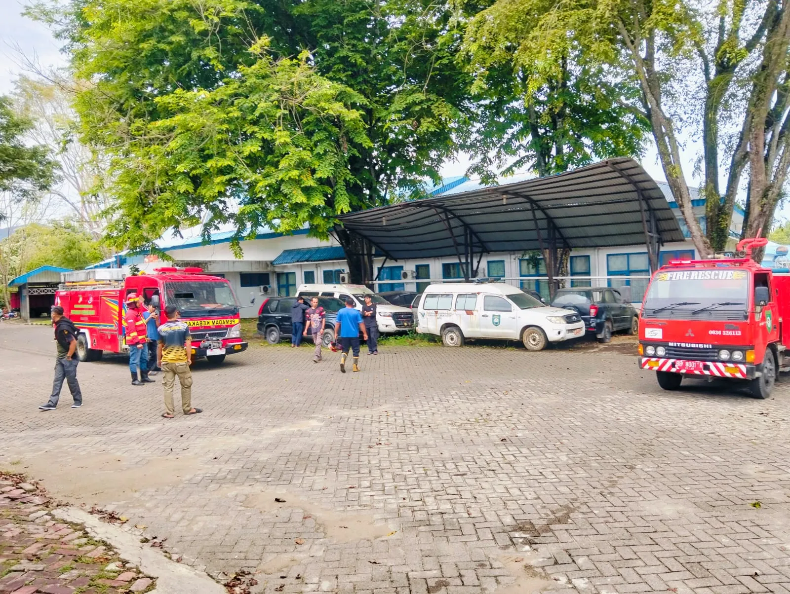 Korsleting Kabel Listrik, Kantor Bank Sumut Cabang Kantor Bupati Madina Nyaris Terbakar