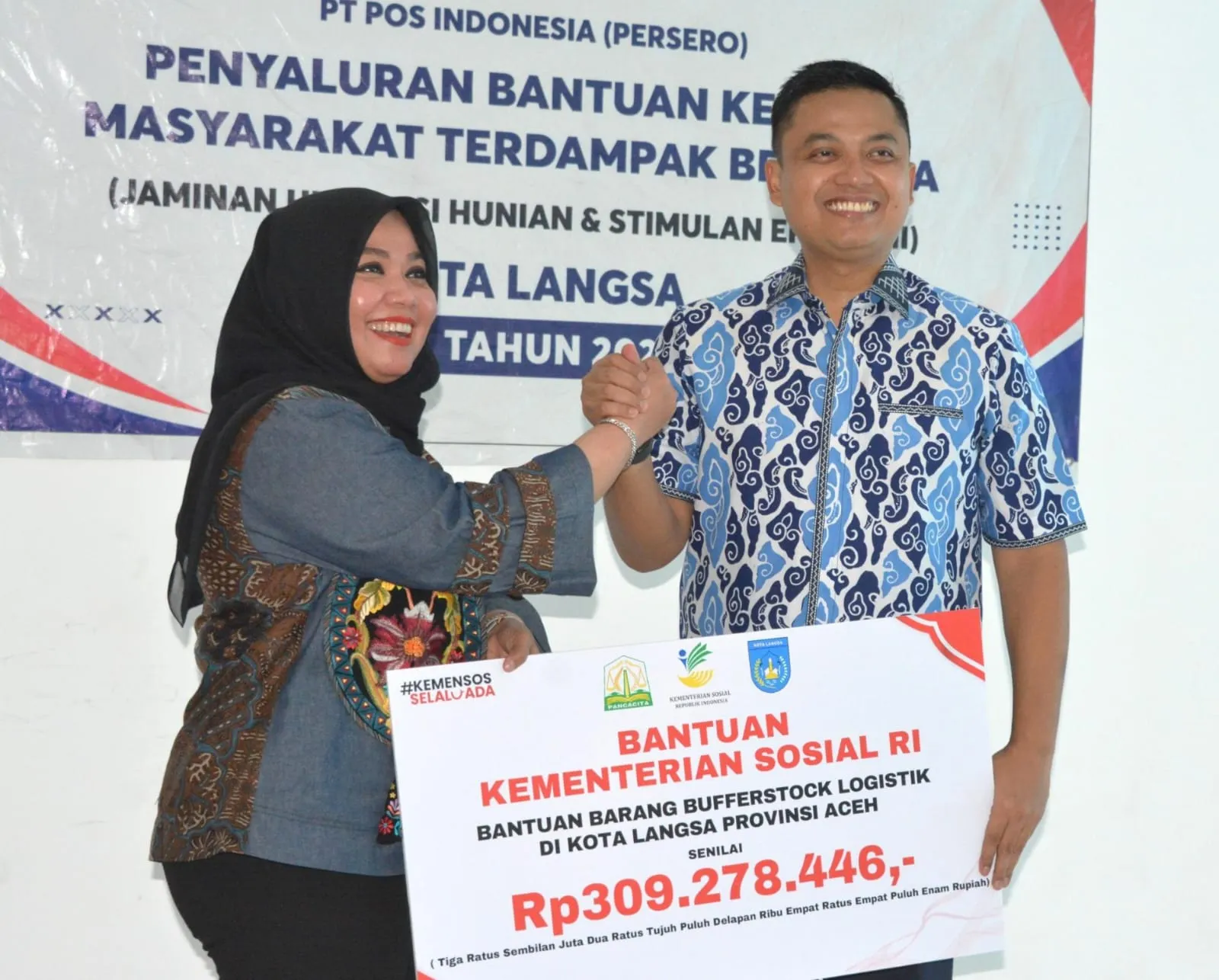Jeffry Sentana Terima Bantuan Jadup dan Bufferstock dari Kemensos RI