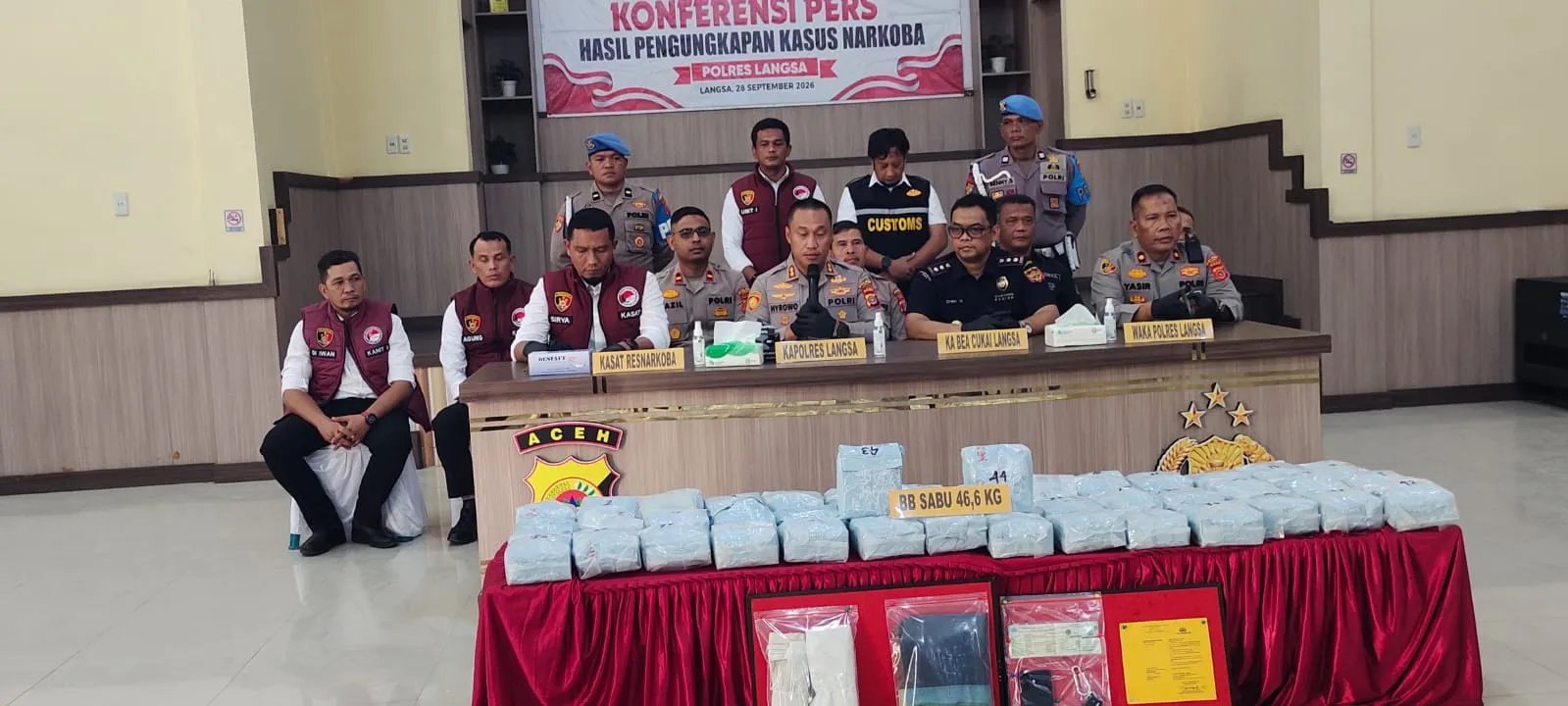 Bawa 46,6 Kg Sabu Pakai Mobil Reborn, Pria Asal Aceh Utara Diringkus Polres Langsa di Pinggir Jalan