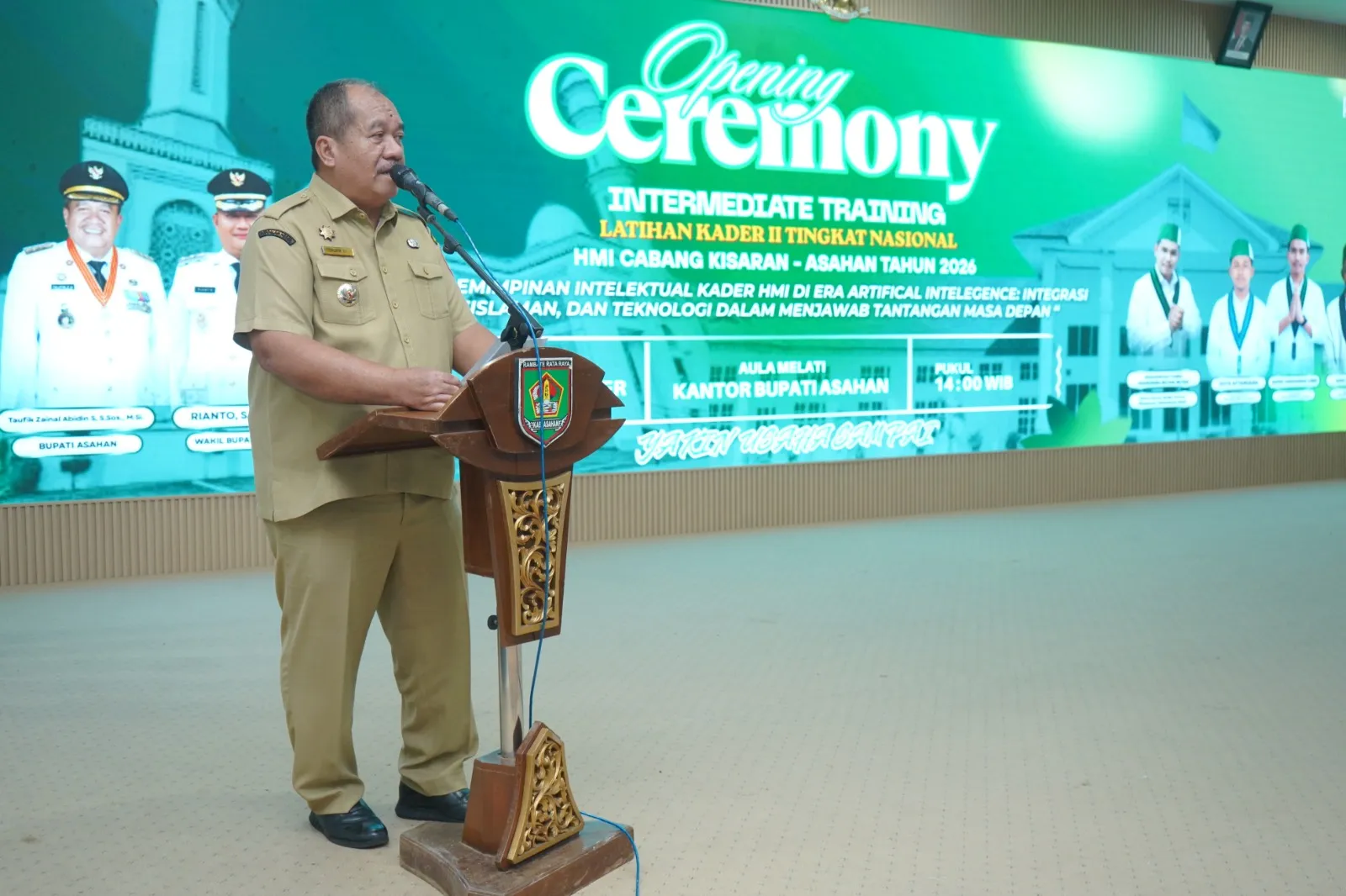 Bupati Asahan Hadiri Latihan Kader II Tingkat Nasional HMI Kisaran-Asahan