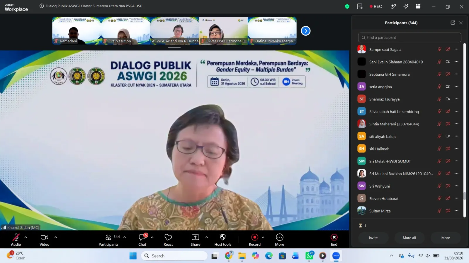 ASWGI Dan PSGA USU Dorong Kesetaraan Dan Pemberdayaan Perempuan