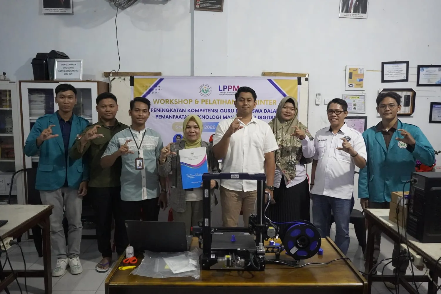 Tingkatkan Kompetensi Vokasi Digital, Tim PKM Unimed Gelar Pelatihan SolidWorks Dan 3D Printing Di SMK Gelora Jaya Nusantara