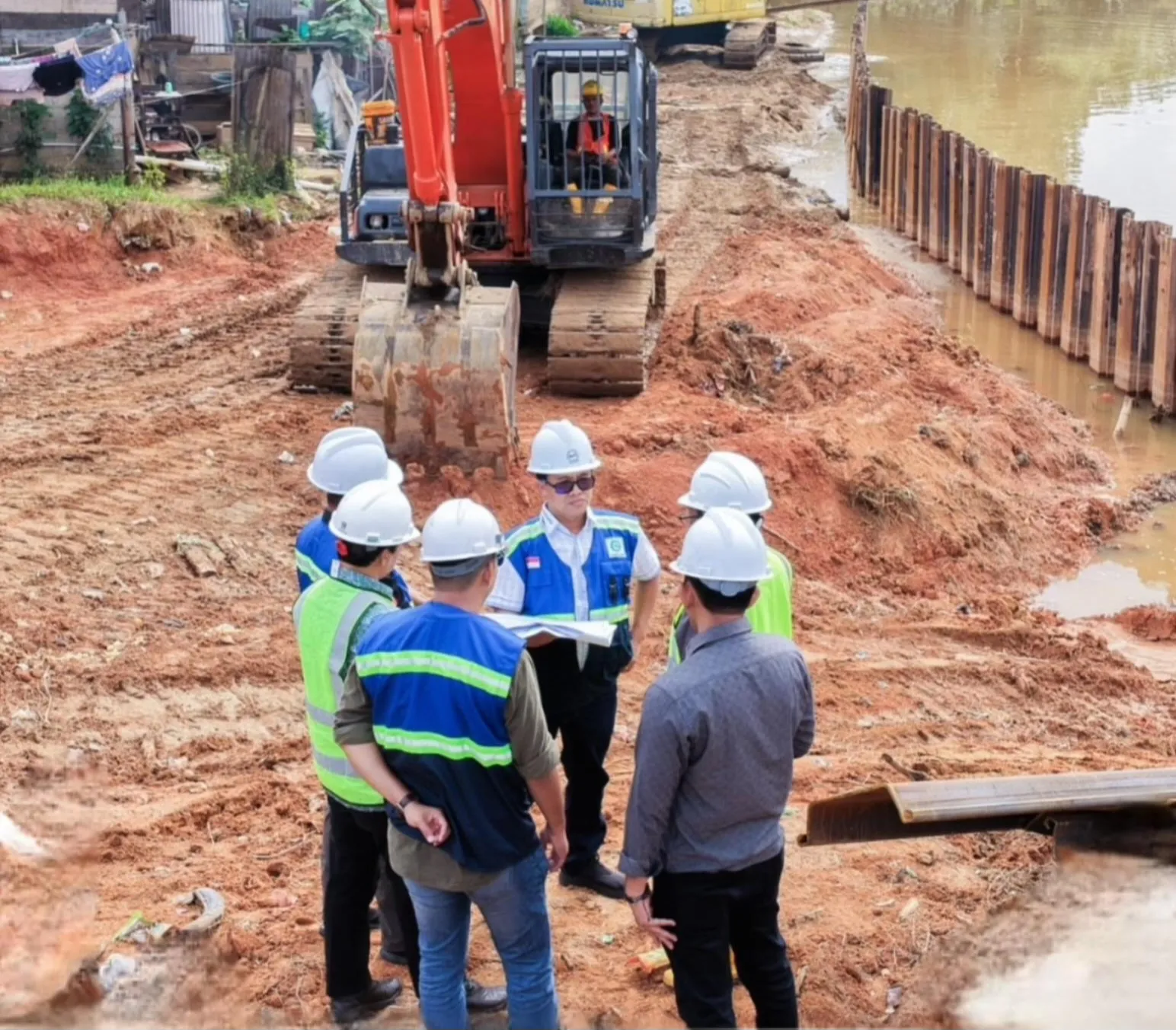 Pekerjaan Perkuatan Sungai Aek Panjaitan Capai 41,4%