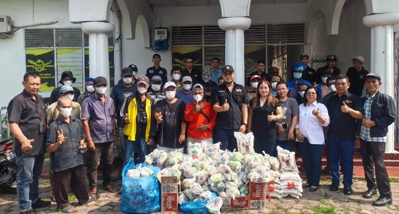 AMS XII Medan Gelar Donor Darah Dan Bagikan Sembako Kepada Betor-Ojol