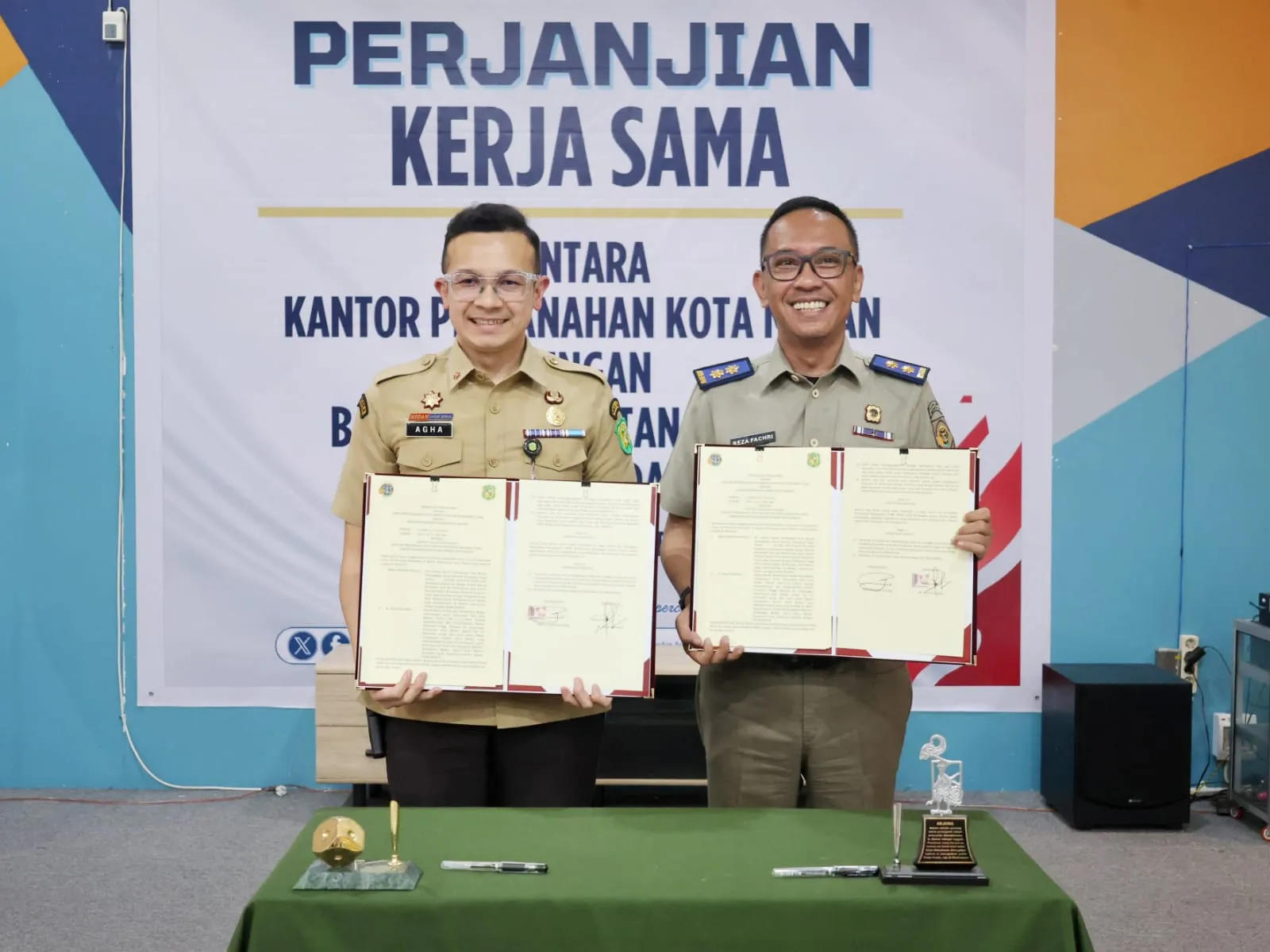 Bapenda dan Kantah Medan Teken PKS Integrasi Data, Cetak Sejarah Sebagai Kota Pertama di Sumatera