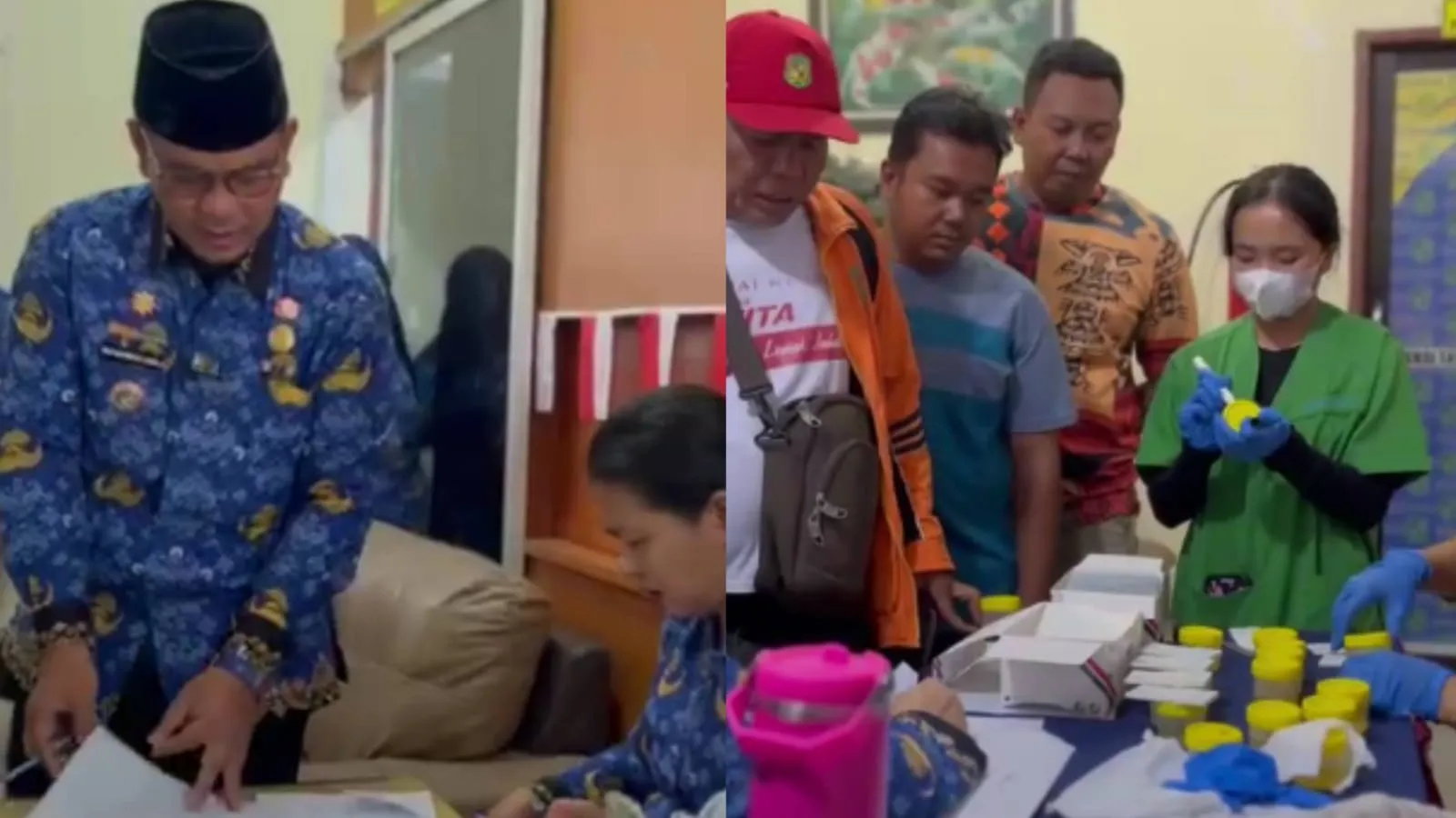 Perang Terhadap Narkoba, Kecamatan Medan Kota Gelar Tes Urine Mendadak Untuk Seluruh Pegawai